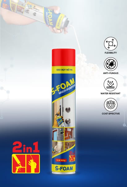 Keo Bọt Nở S-FOAM 900g 1