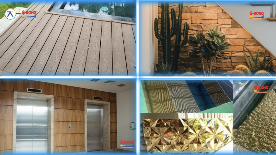 Ứng dụng keo kết cấu S-Bond Neo dán nội thất gỗ, kính, alu.