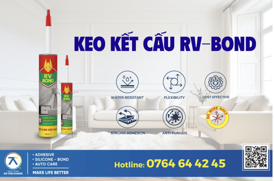 Keo kết cấu RV-Bond dùng cho thi công nội thất.