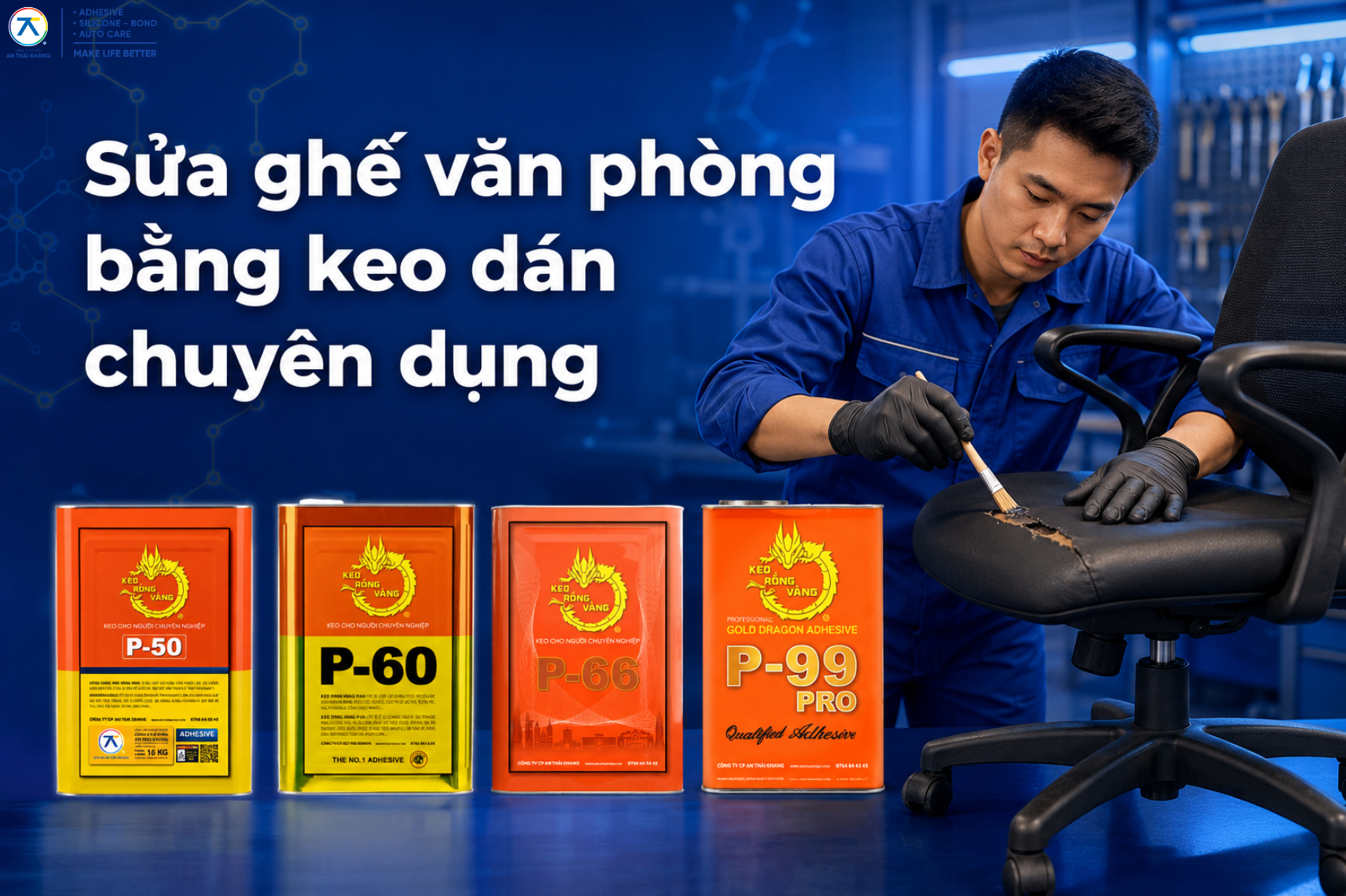 Sửa Ghế Văn Phòng Bằng Keo Dán Chuyên Dụng