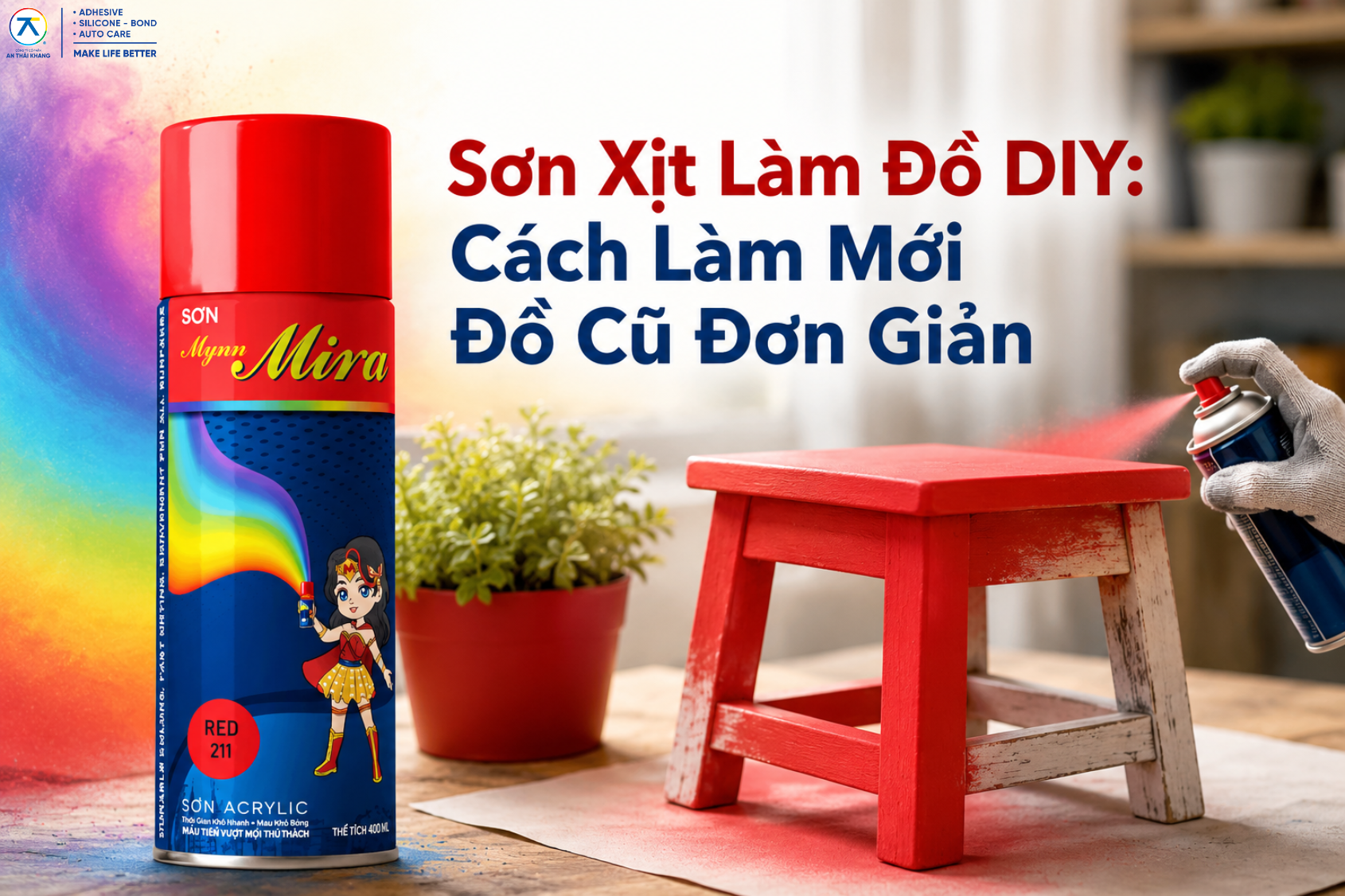 Sơn Xịt Làm Đồ DIY: Cách Làm Mới Đồ Cũ Đơn Giản