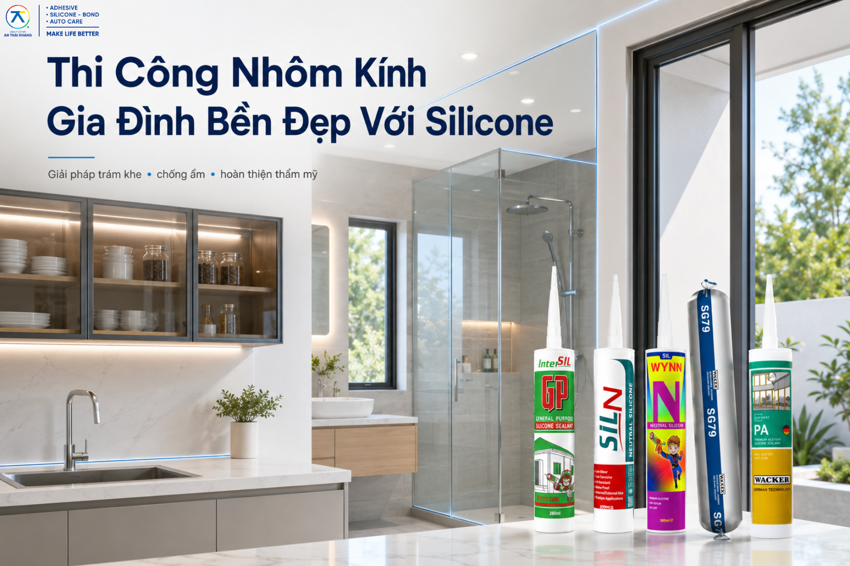 Thi Công Nhôm Kính Gia Đình Bền Đẹp Với Silicone