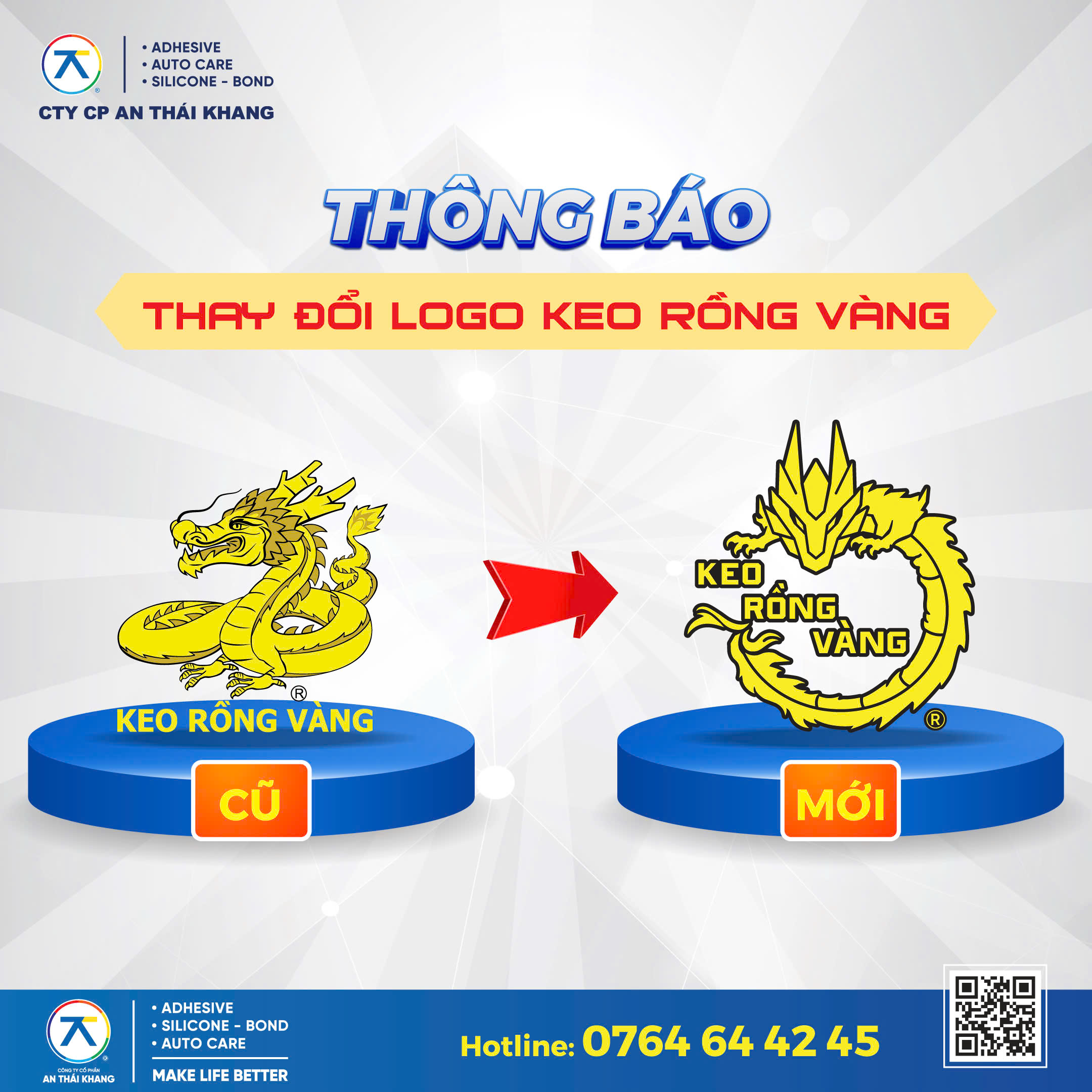 Nhận Diện Logo Keo Rồng Vàng Mới Trên Sản Phẩm