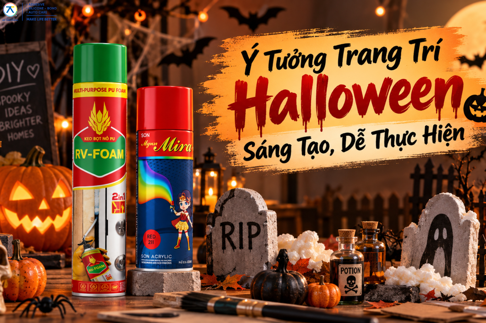 Ý Tưởng Trang Trí Halloween Sáng Tạo